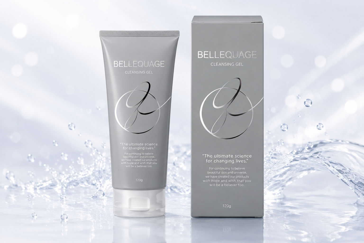 BELLEQUAGE CLEANSING GELの商品本体とパッケージ