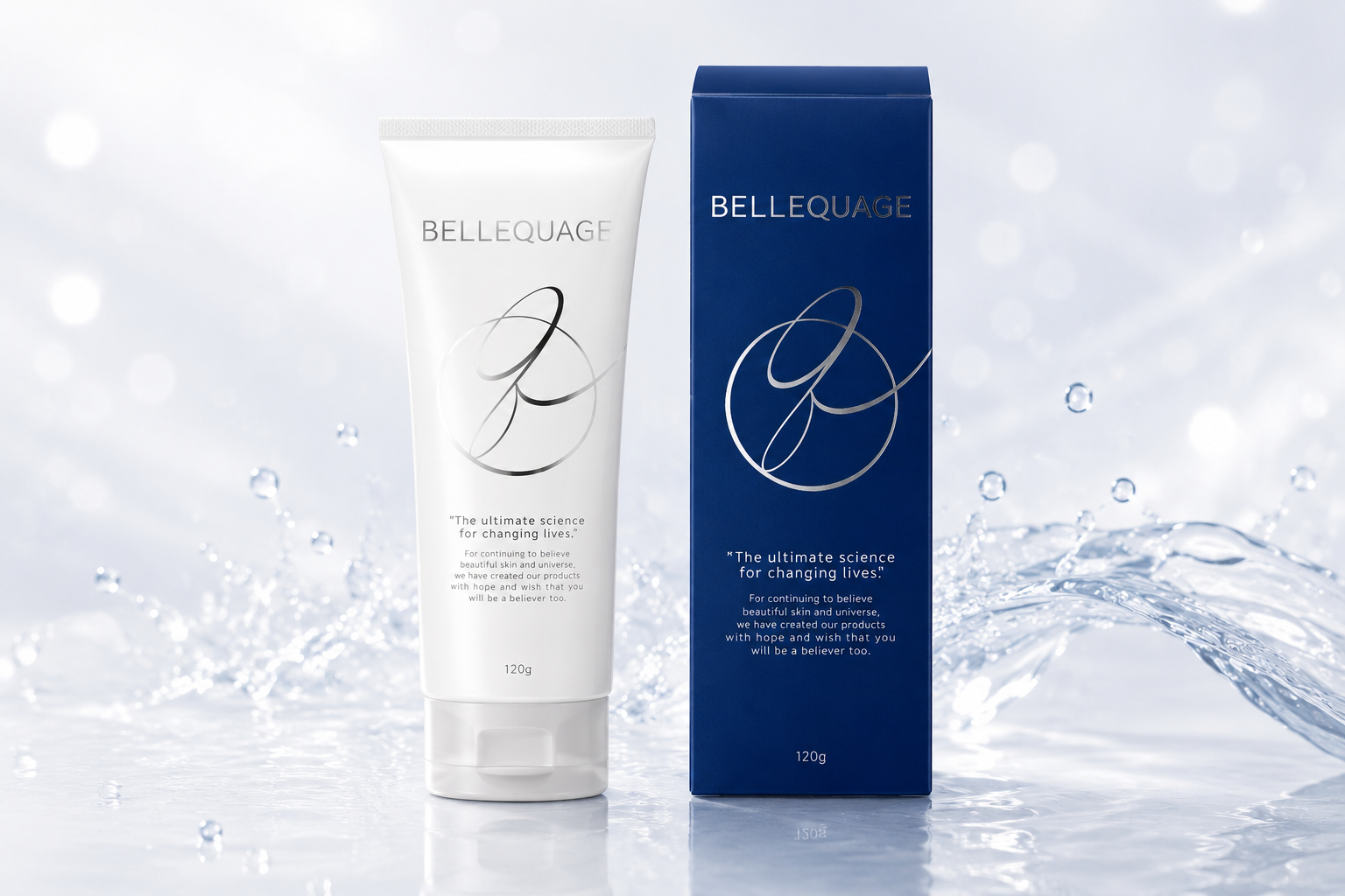 BELLEQUAGE FACE WASHの商品本体とパッケージ